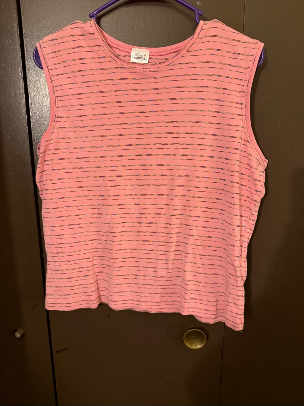 Preview International Pink Striped Sleeveless Tank